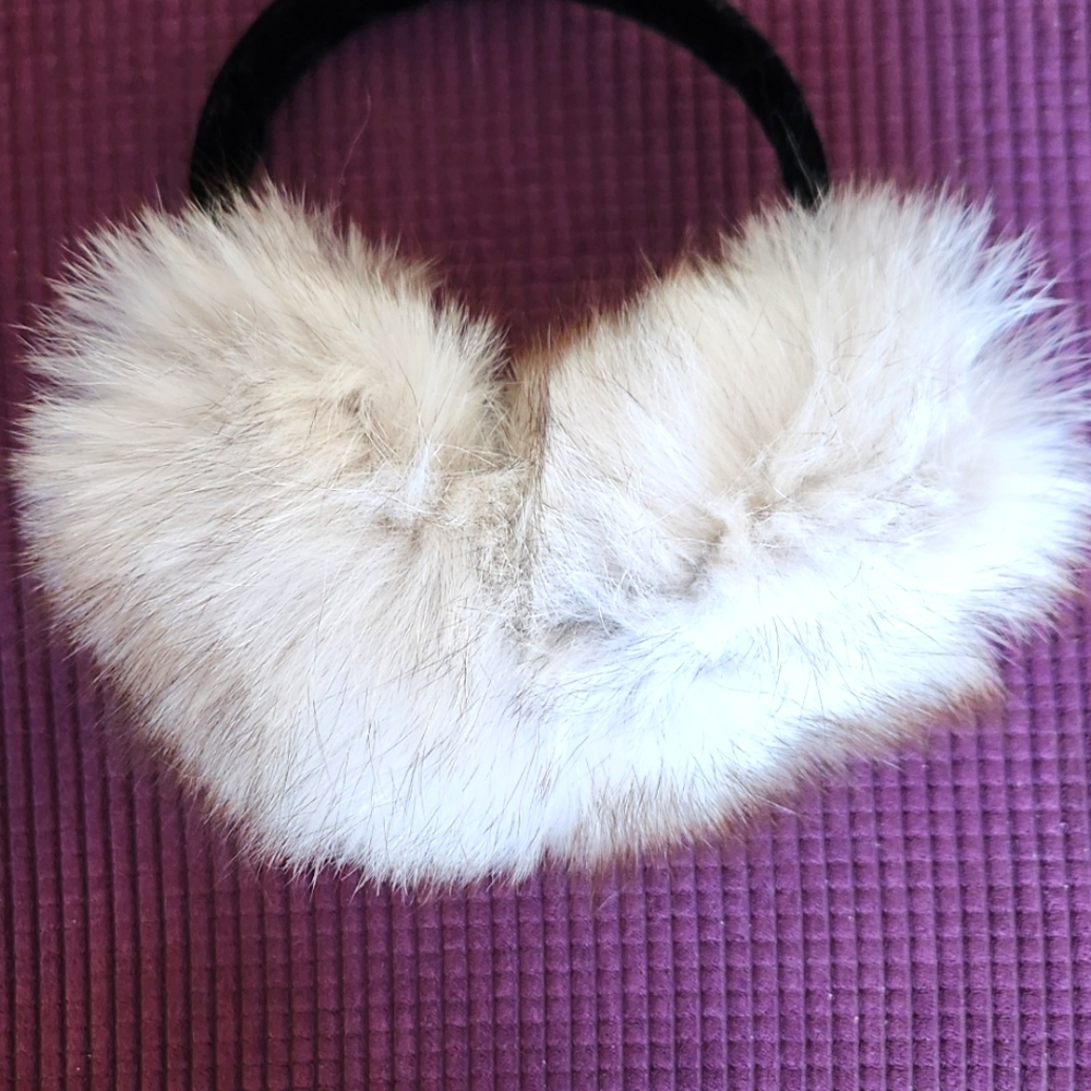 Genuine Silver Fox Fur Earmuffs